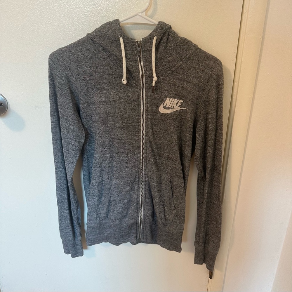 Nike Heather Gray Full-Zip Hoodie